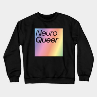 NeuroQueer Rainbow Block Logo Crewneck Sweatshirt